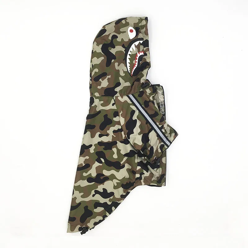 A Barking Pup Camo Raincoat