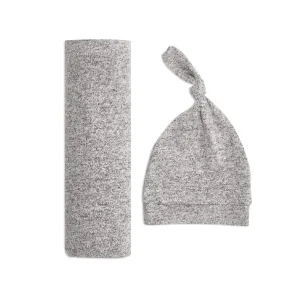 aden   anais Snuggle Knit™ Swaddle & Hat Gift Set (Heather Grey)