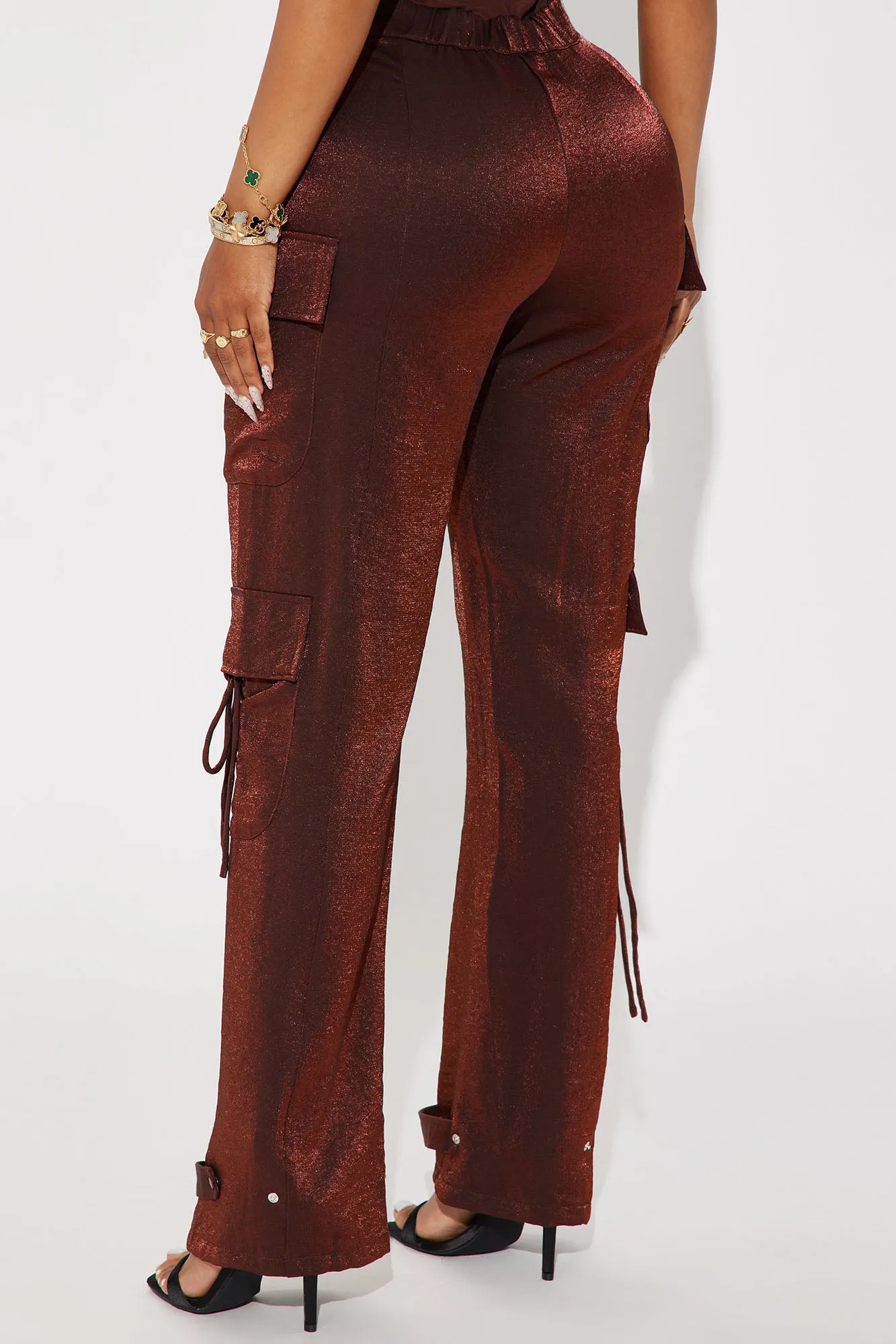 Autumn Satin Cargo Pant - Bronze