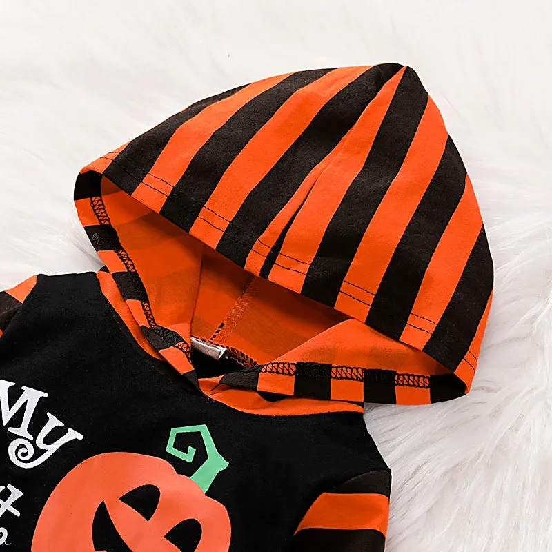 Baby Outfit Halloween Pumpkin Jumpsuit Long-sleeve Baby Hoodie