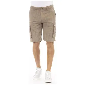 Baldinini Trend Brown Cotton Men Cargo Short