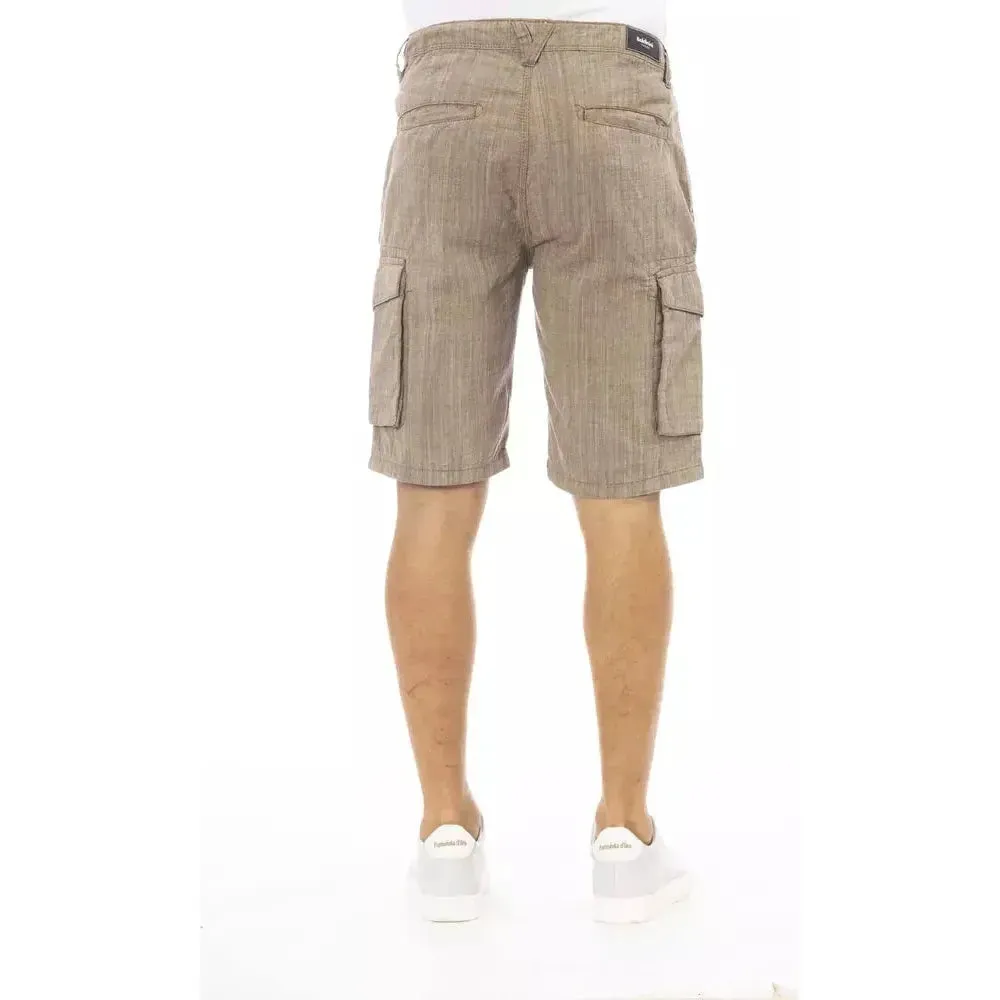 Baldinini Trend Brown Cotton Men Cargo Short