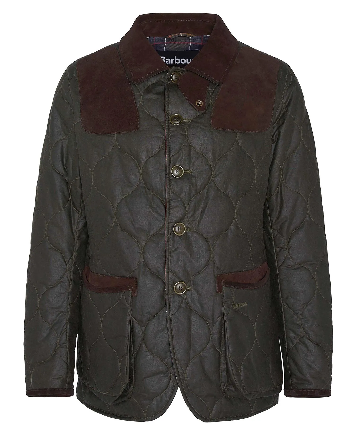 Barbour x TO KI TO Sporting Quilted Wax Jacket - OLIVE