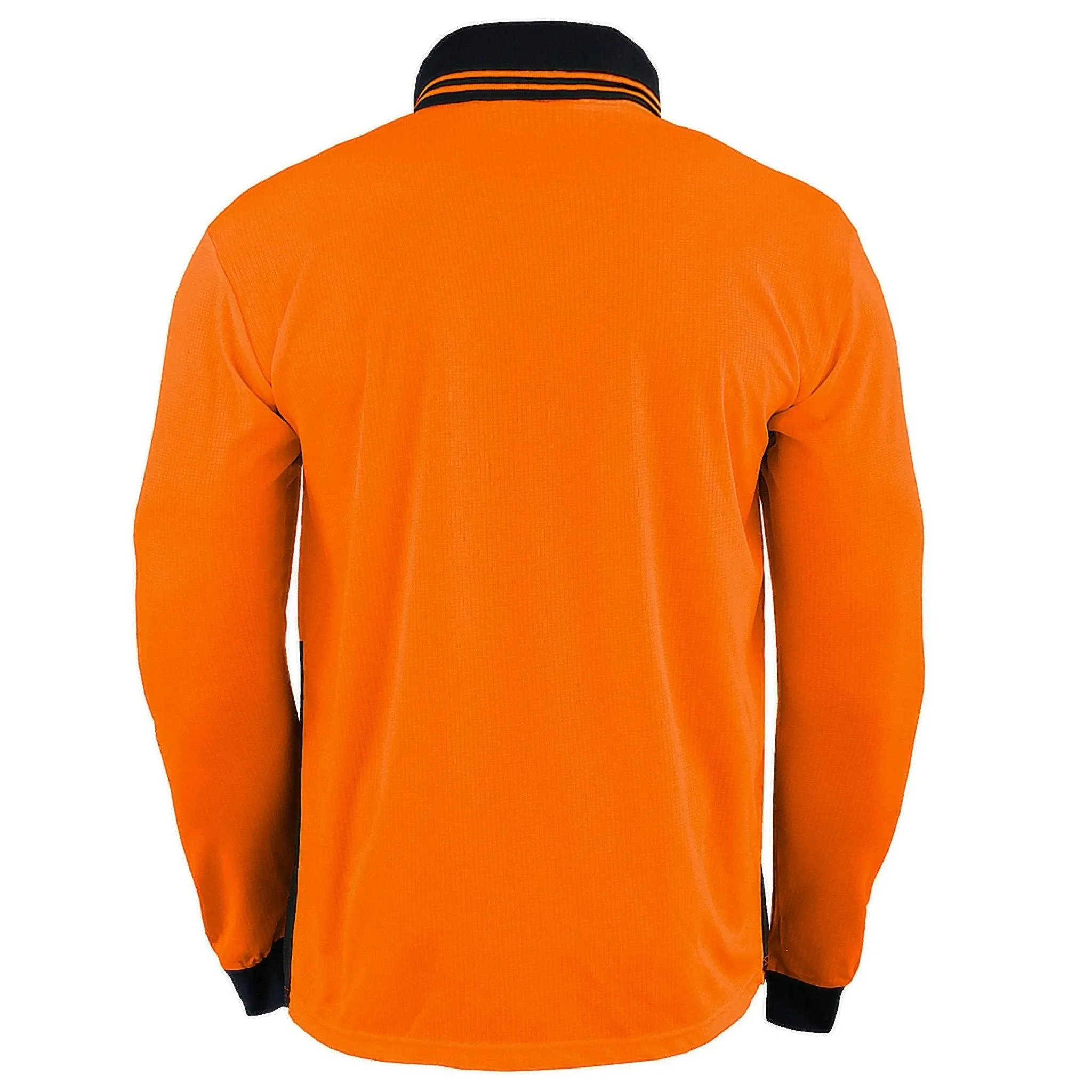 Big Bee Mens Hi Vis Polo Shirts, Long Sleeve