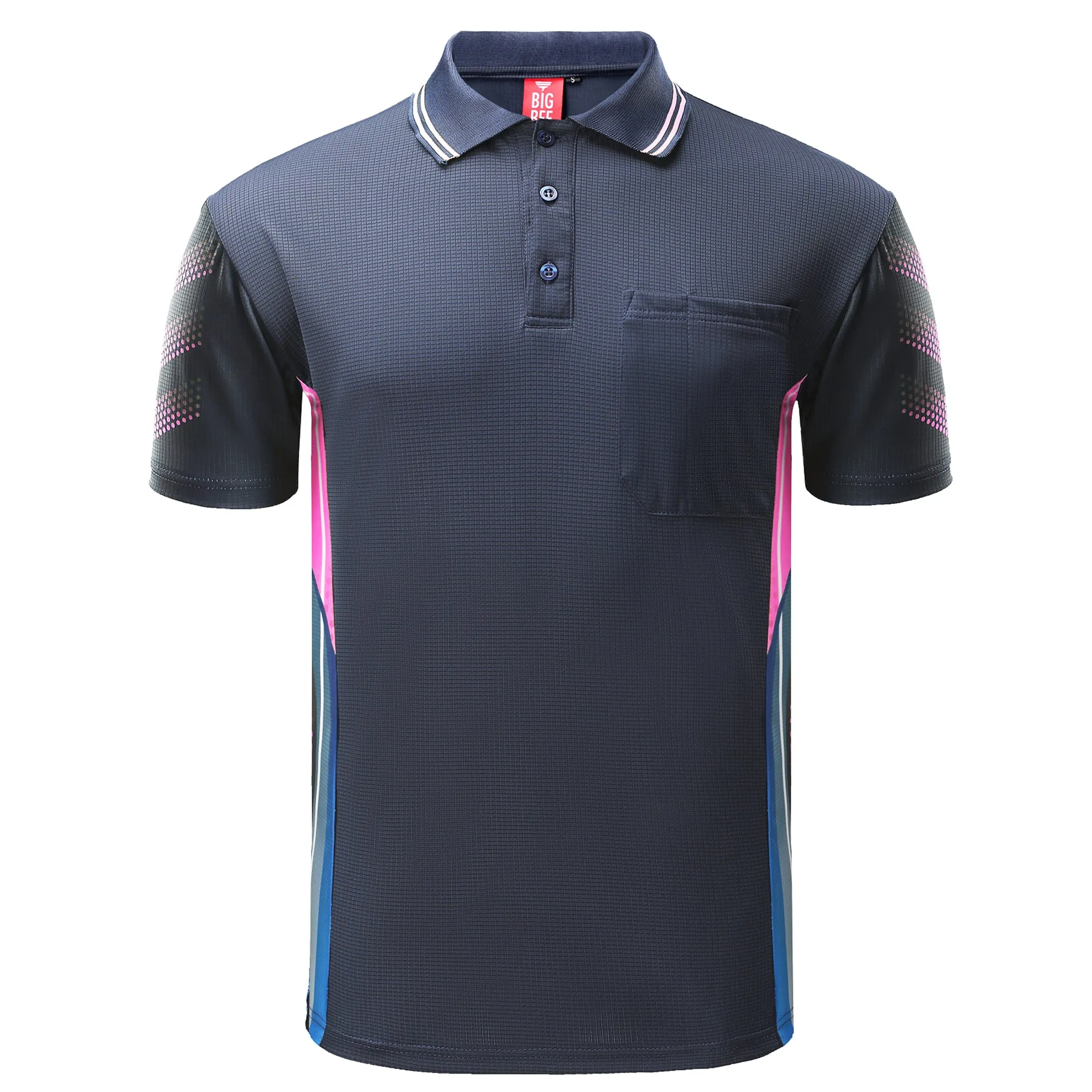 Big Bee Tech-Vent Mens Polo Shirts, Short Sleeve