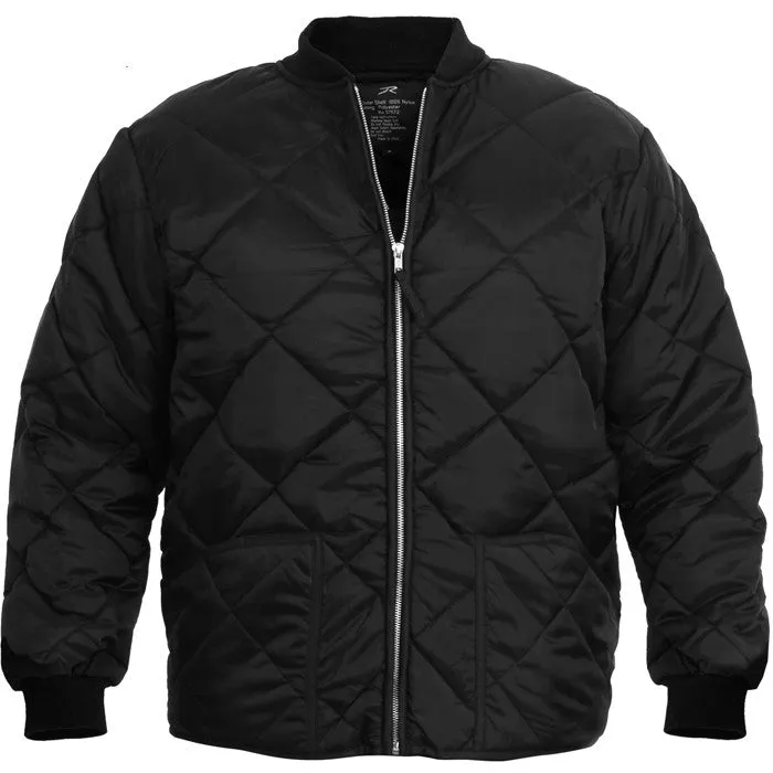 Black - Diamond Quilted Urban Flight Jacket