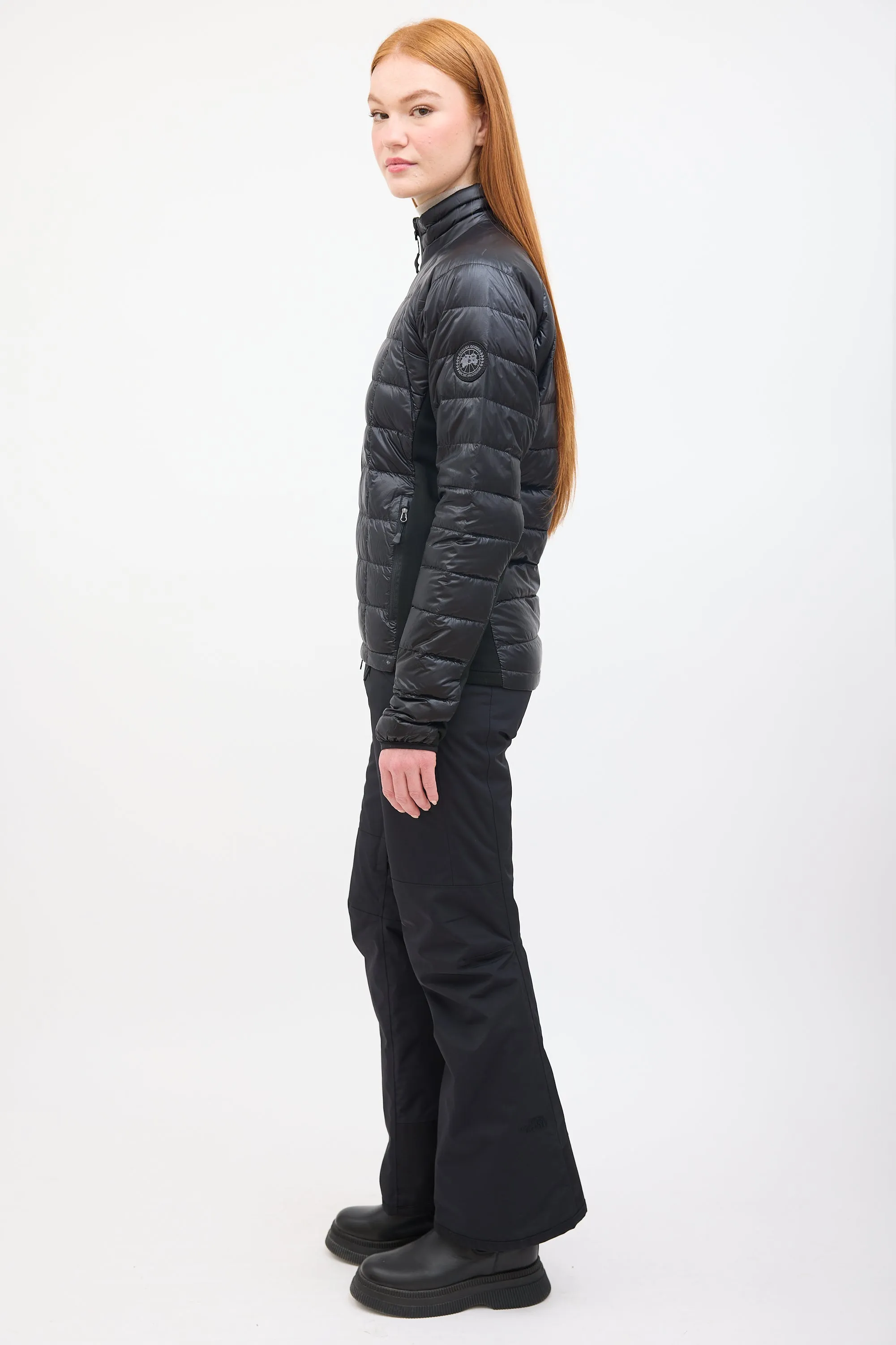 Black Quilted HyBridge Lite Down Jacket