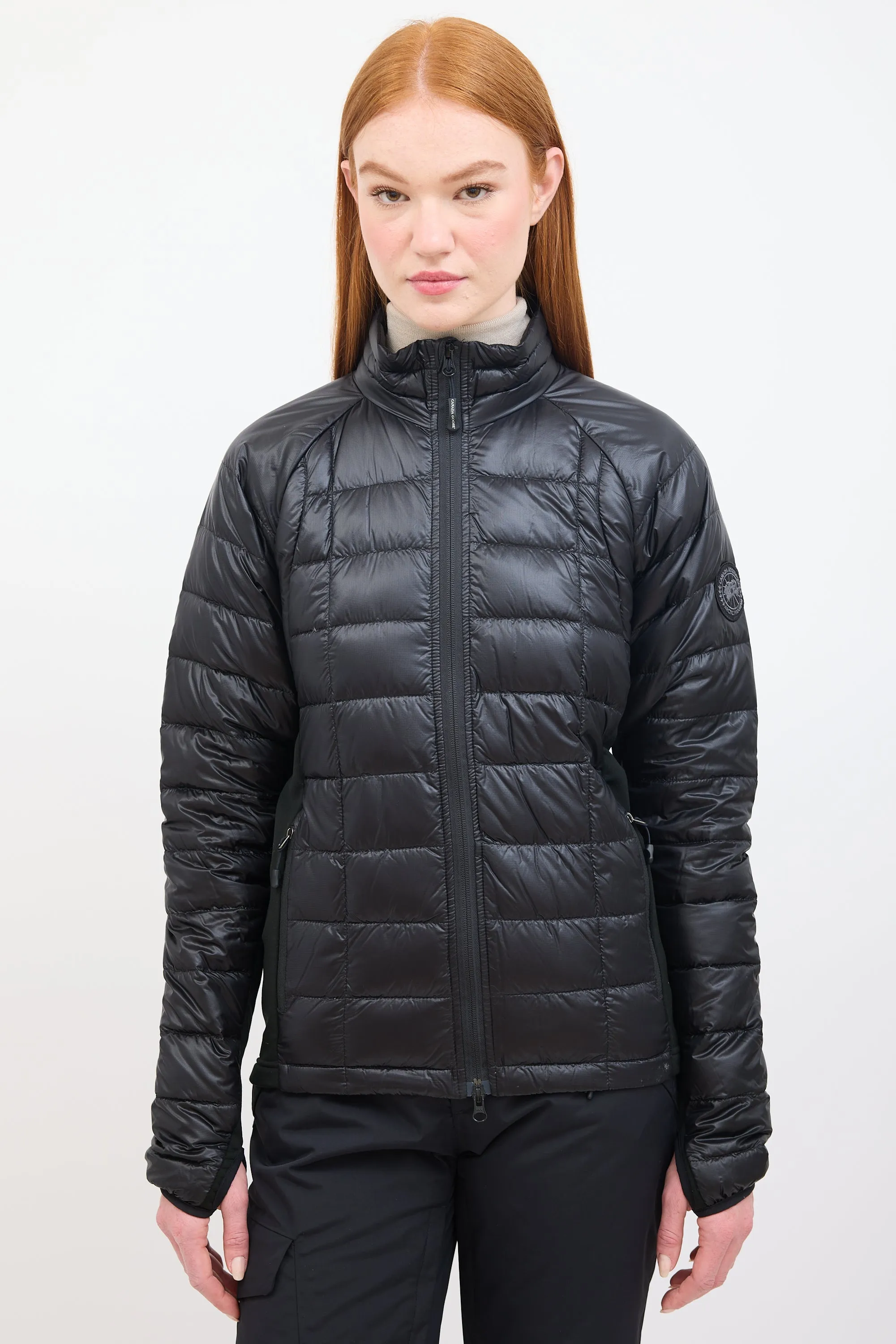 Black Quilted HyBridge Lite Down Jacket