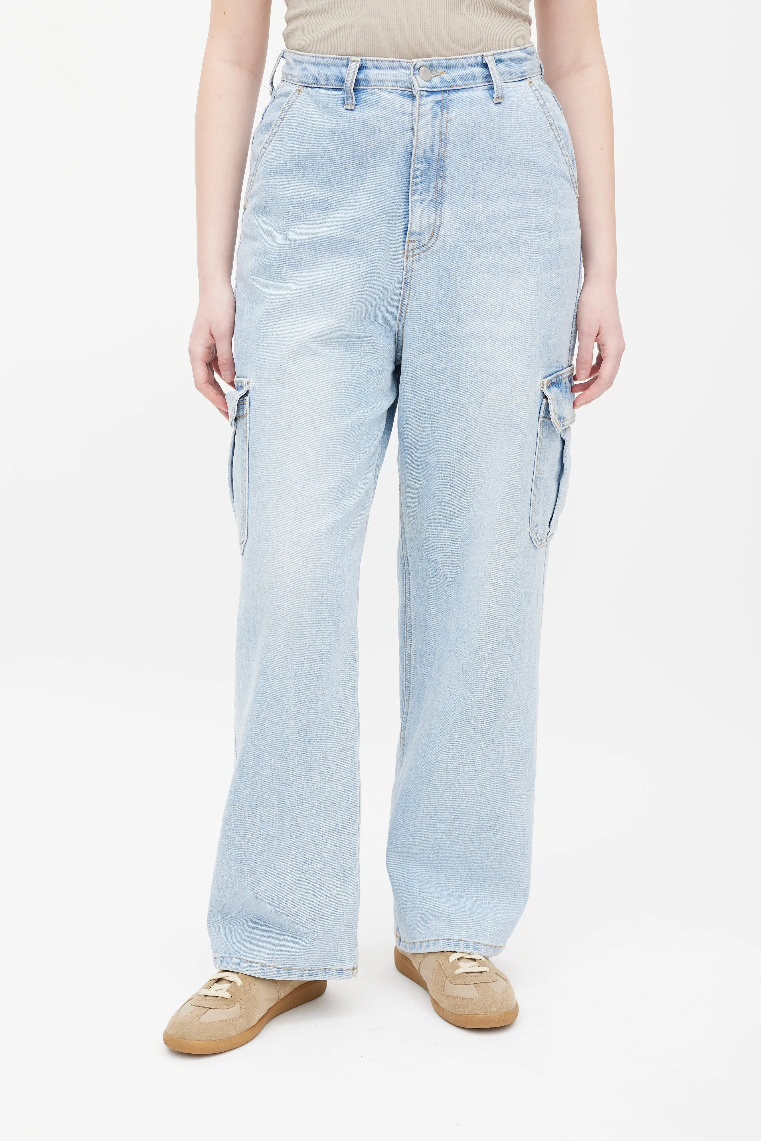 Blue Light Wash Kai Cargo Jeans