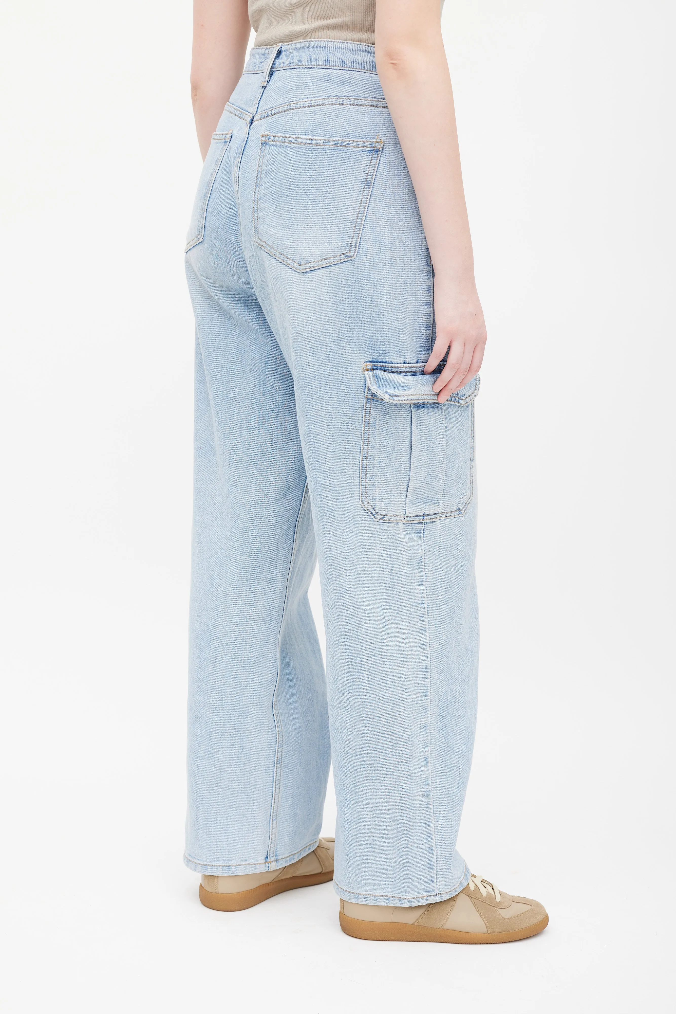 Blue Light Wash Kai Cargo Jeans