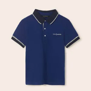 BLUE SHORT SLEEVE POLO TEE FOR BOYS