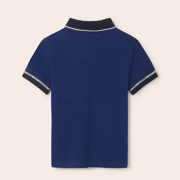 BLUE SHORT SLEEVE POLO TEE FOR BOYS