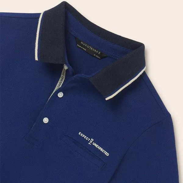 BLUE SHORT SLEEVE POLO TEE FOR BOYS