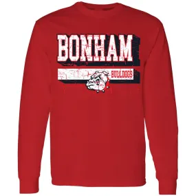 Bonham Bulldogs - Shadow Stripe Long Sleeve T-Shirt