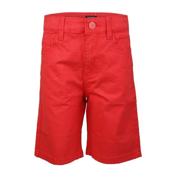 BOYS RED 5-POCKET BASIC SHORT