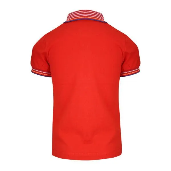 BOYS RED SHORT SLEEVE POLO TEE