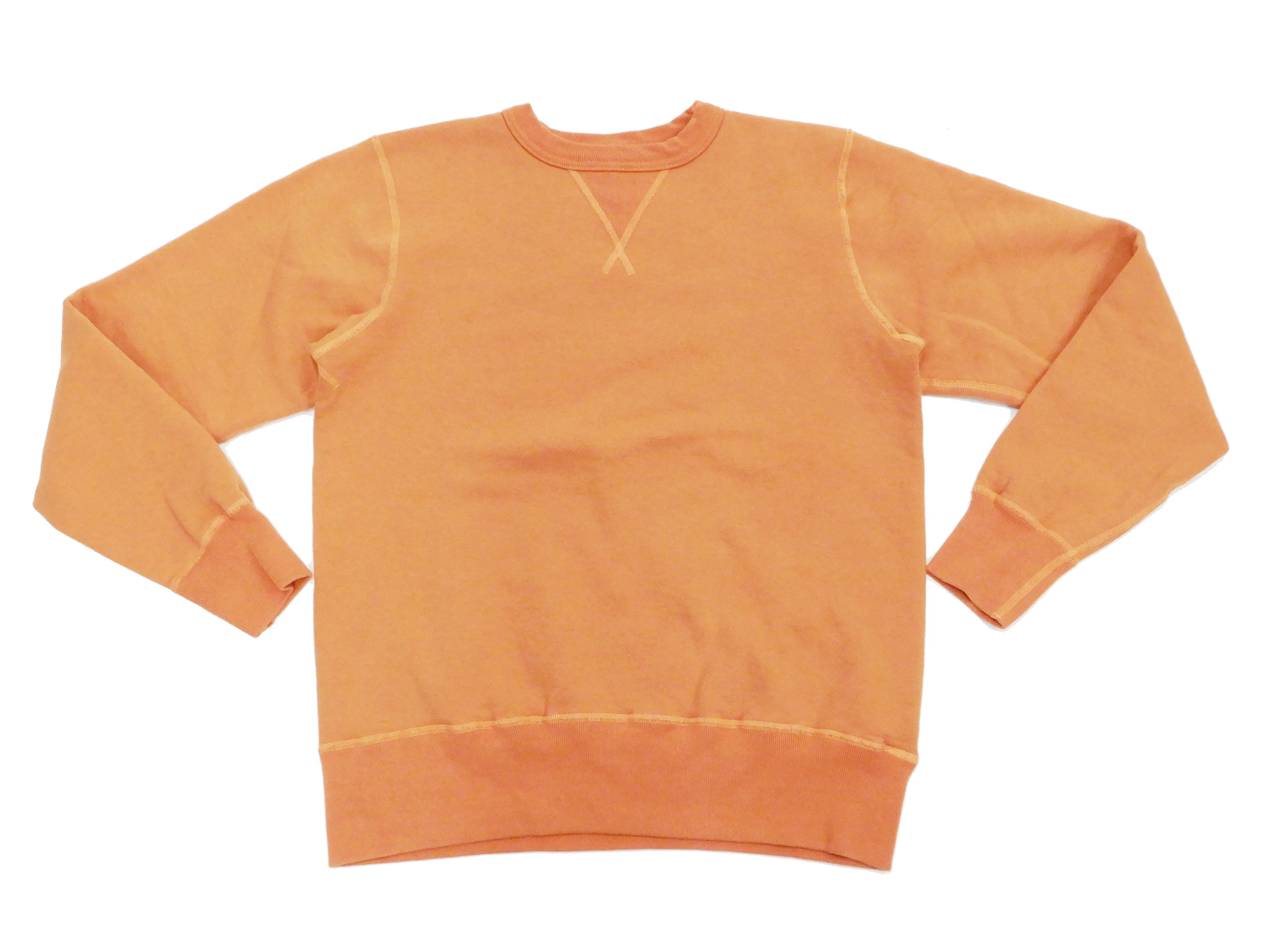 Buzz Rickson Plain Sweatshirt Men's Loop-wheeled Vintage Style BR65622 Faded-Orange