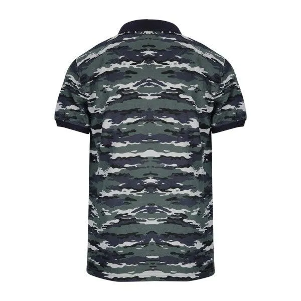 CAMO BLACK SHORT SLEEVE POLO TEE FOR BOYS