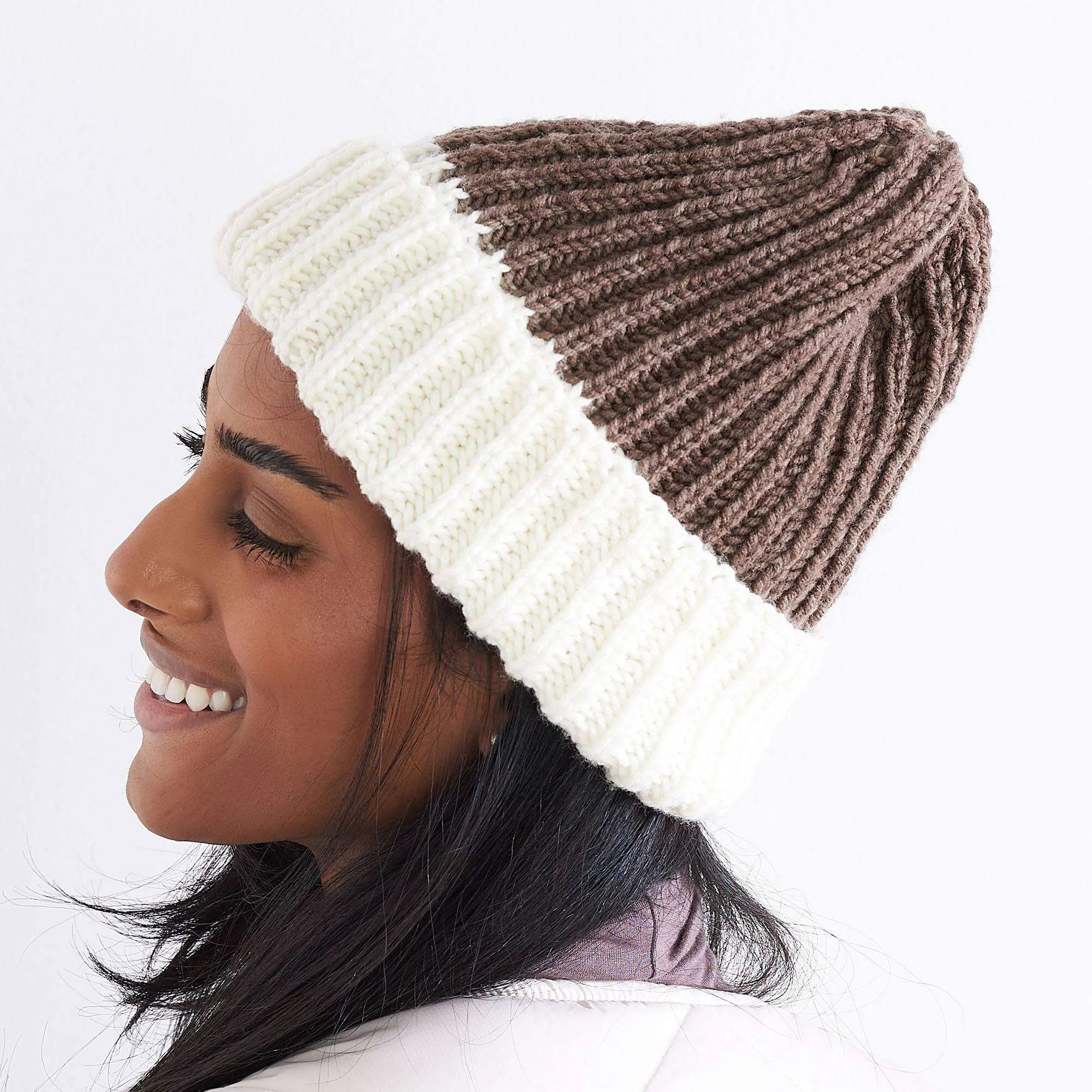 Caron Knit Basic Brioche Beanie