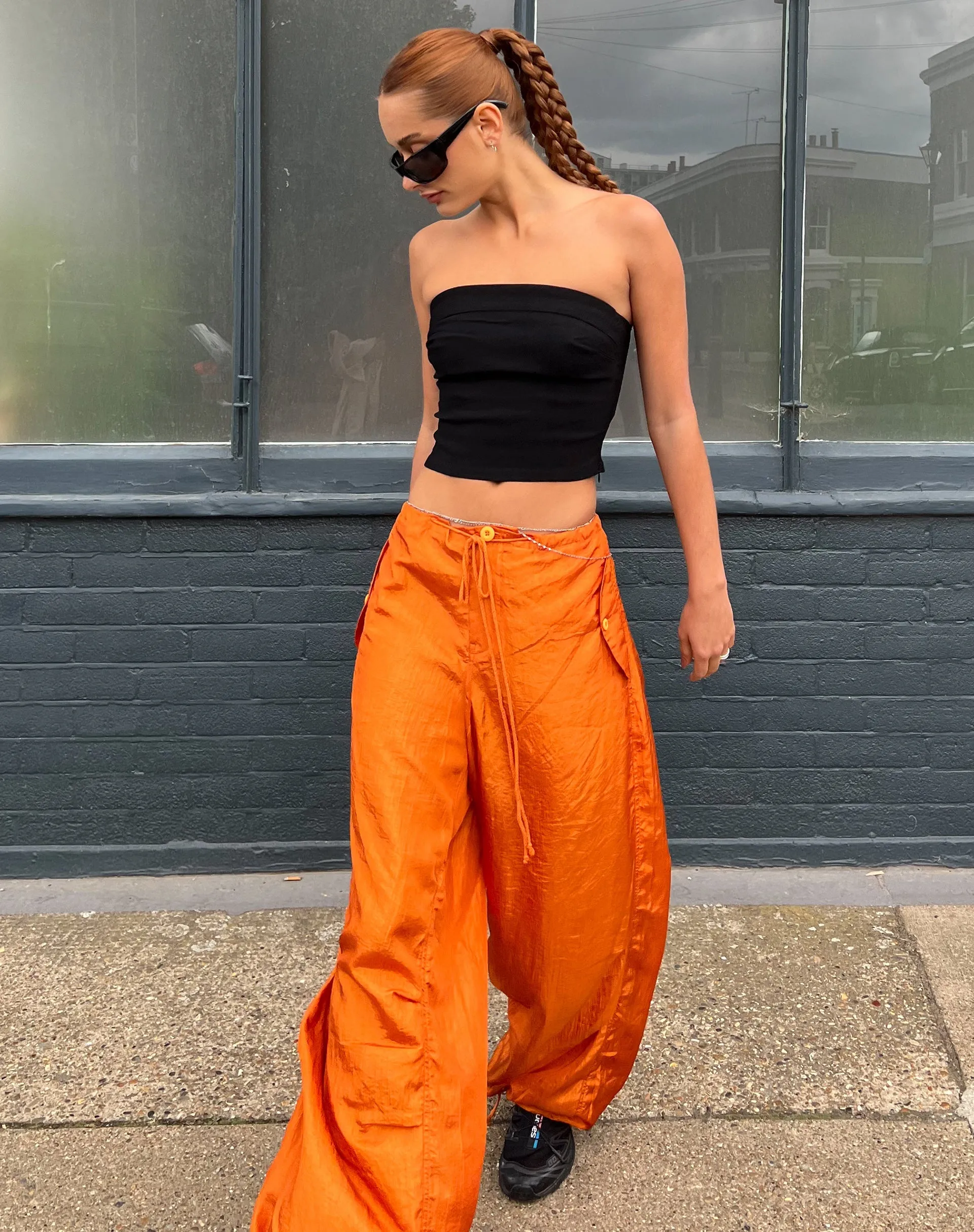 Chute Trouser in Parachute Pumpkin Orange