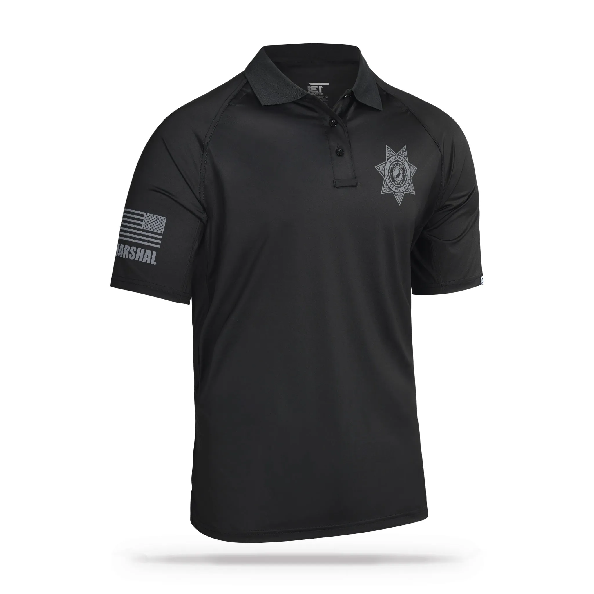 [CITY OF PELICAN BAY] Performance Polo [BLK/GRY]