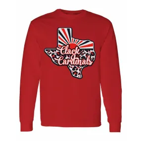 Clack Cardinals - Texas Sunray Long Sleeve T-Shirt