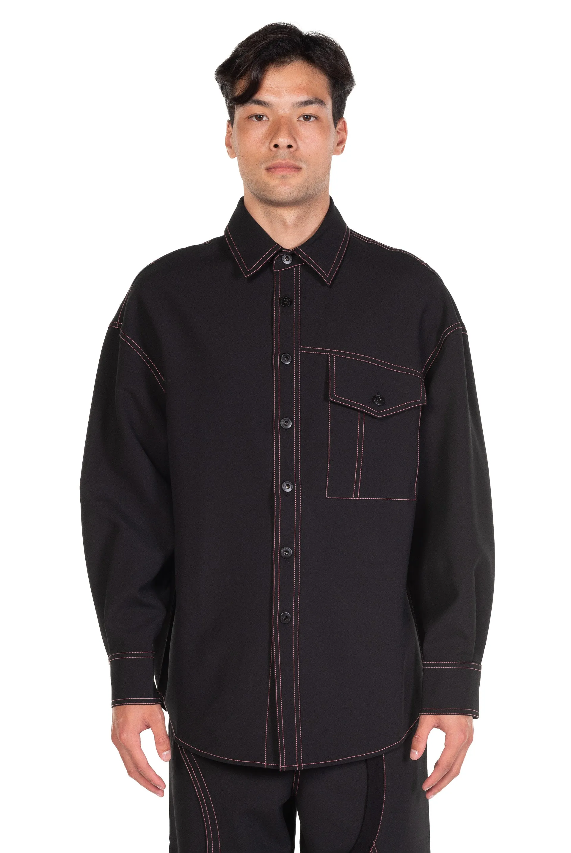 Contrast Stitching Shirt