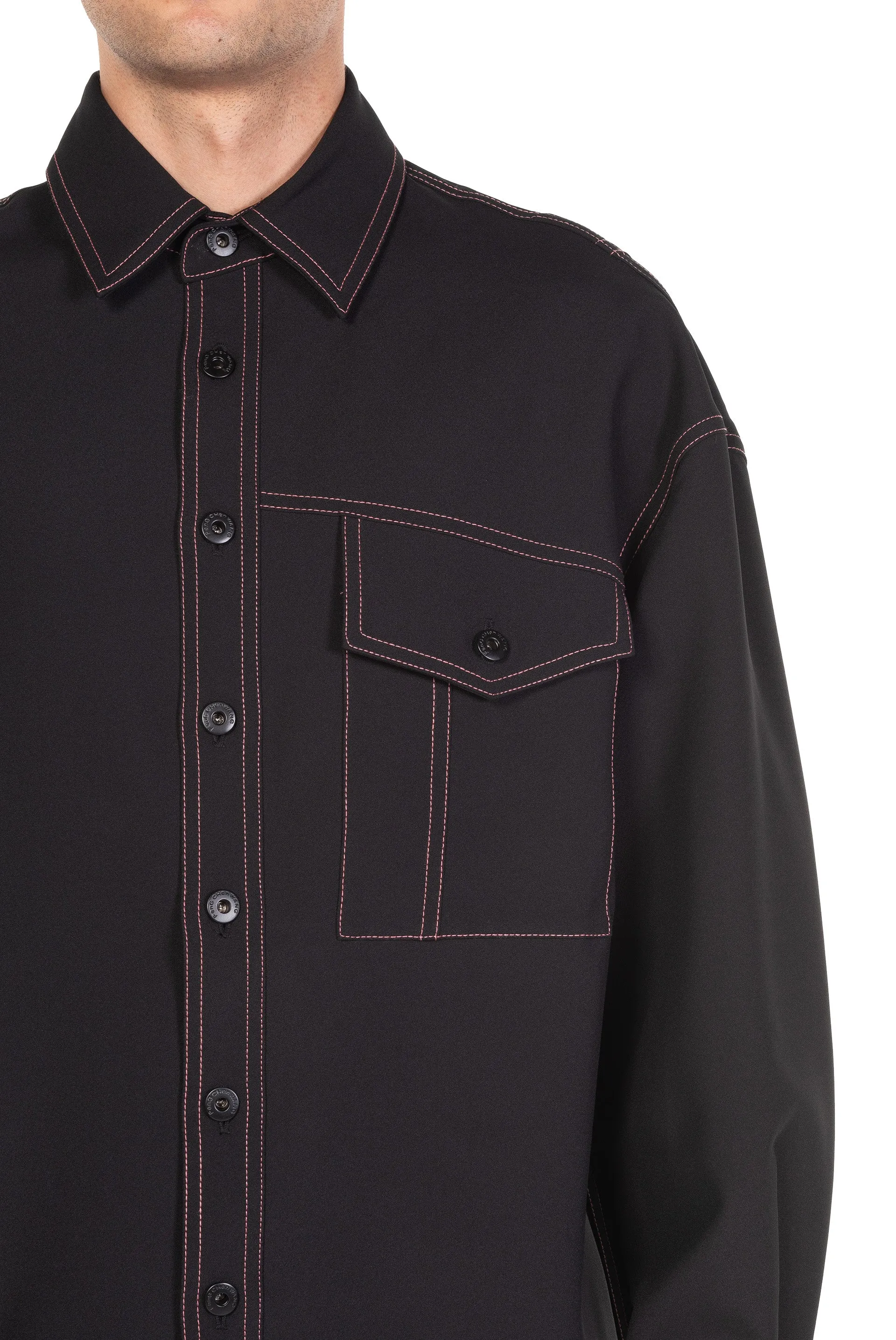 Contrast Stitching Shirt