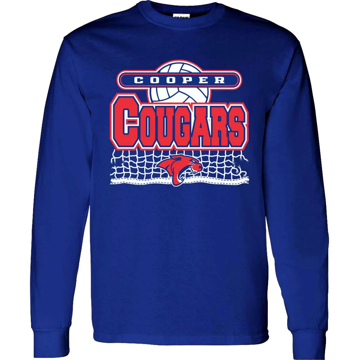 Cooper Cougars - Volleyball Long Sleeve T-Shirt