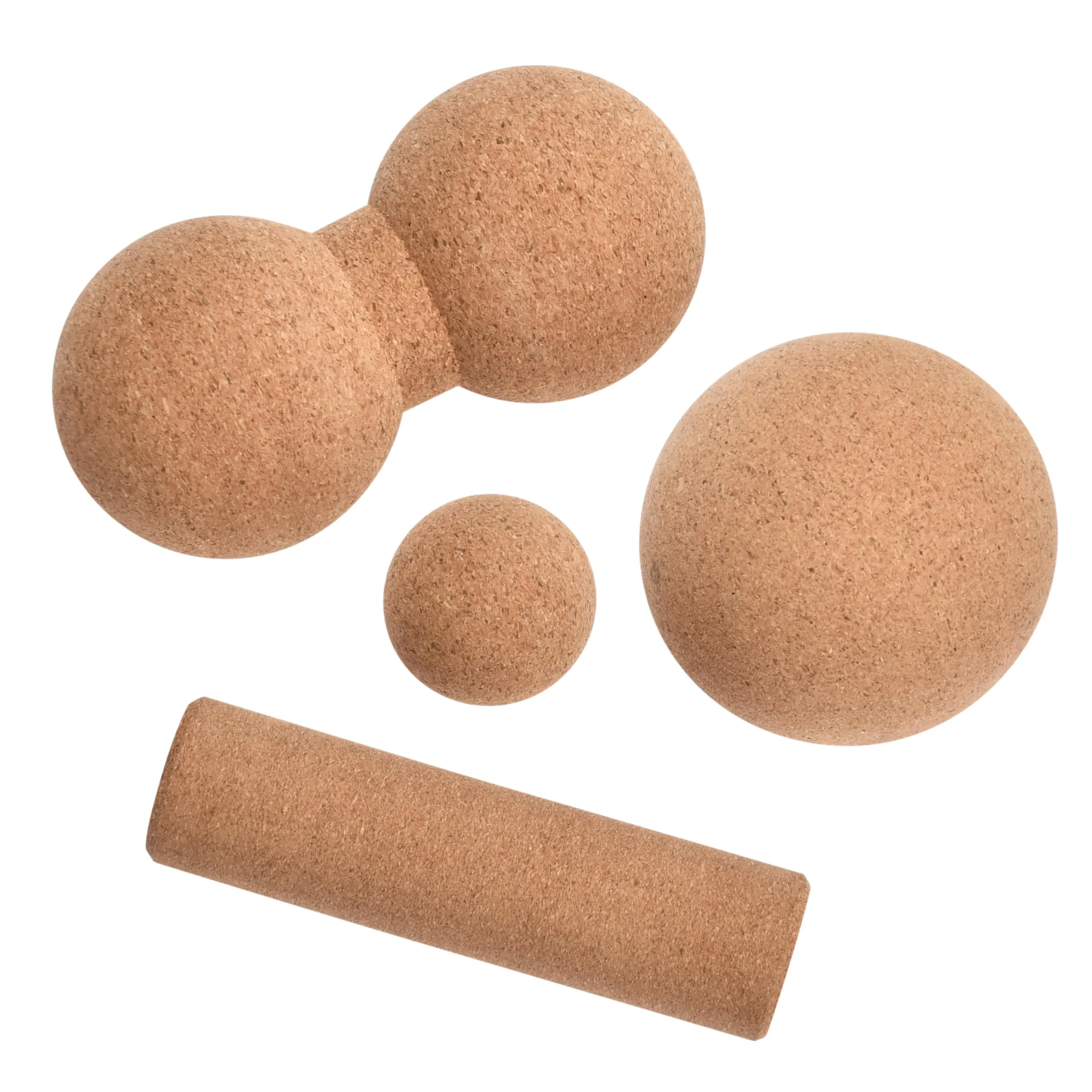 Cork Massage Ball Massage Set For Back And Muscle Pain - 4 Cork Ball Rollers