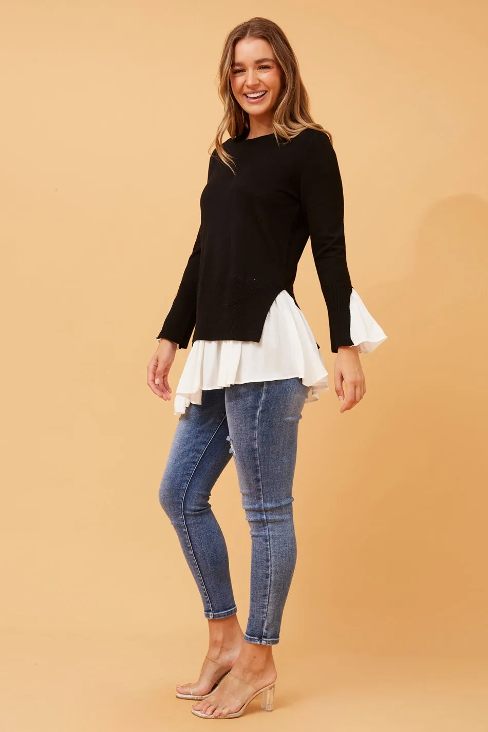 CORSICA DOUBLE LAYER KNIT JUMPER