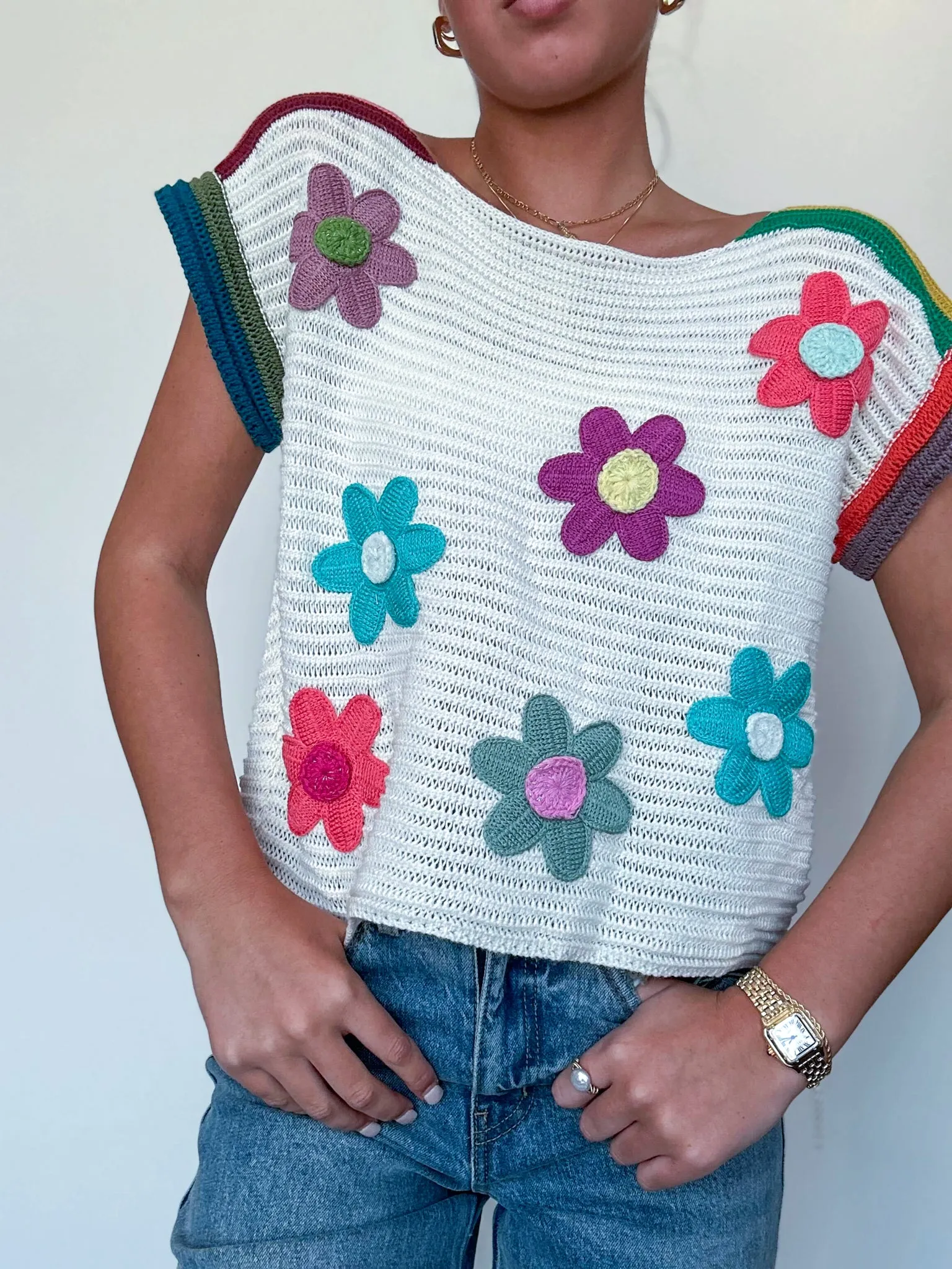 Daisy Multicolor Sweater Top