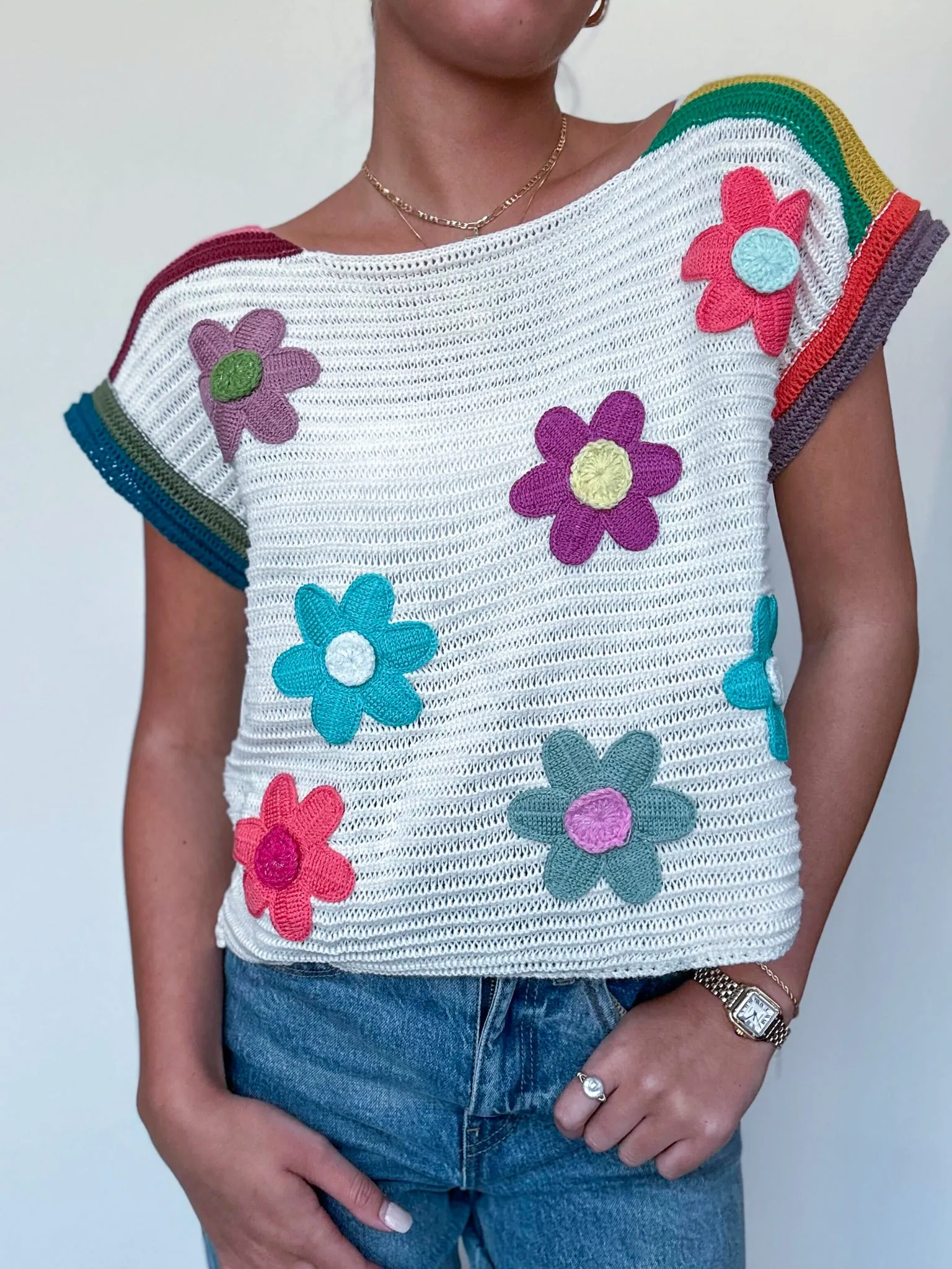 Daisy Multicolor Sweater Top