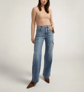 Denim Cargo Wide Leg