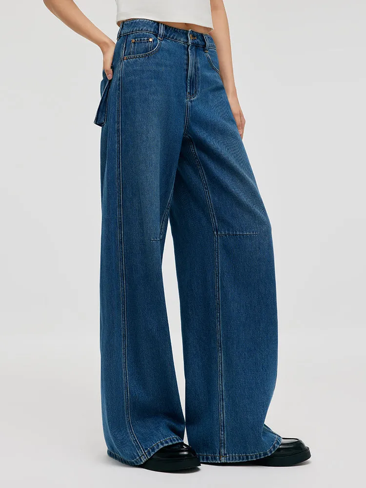 Denim Mid-Rise Women Baggy Jeans