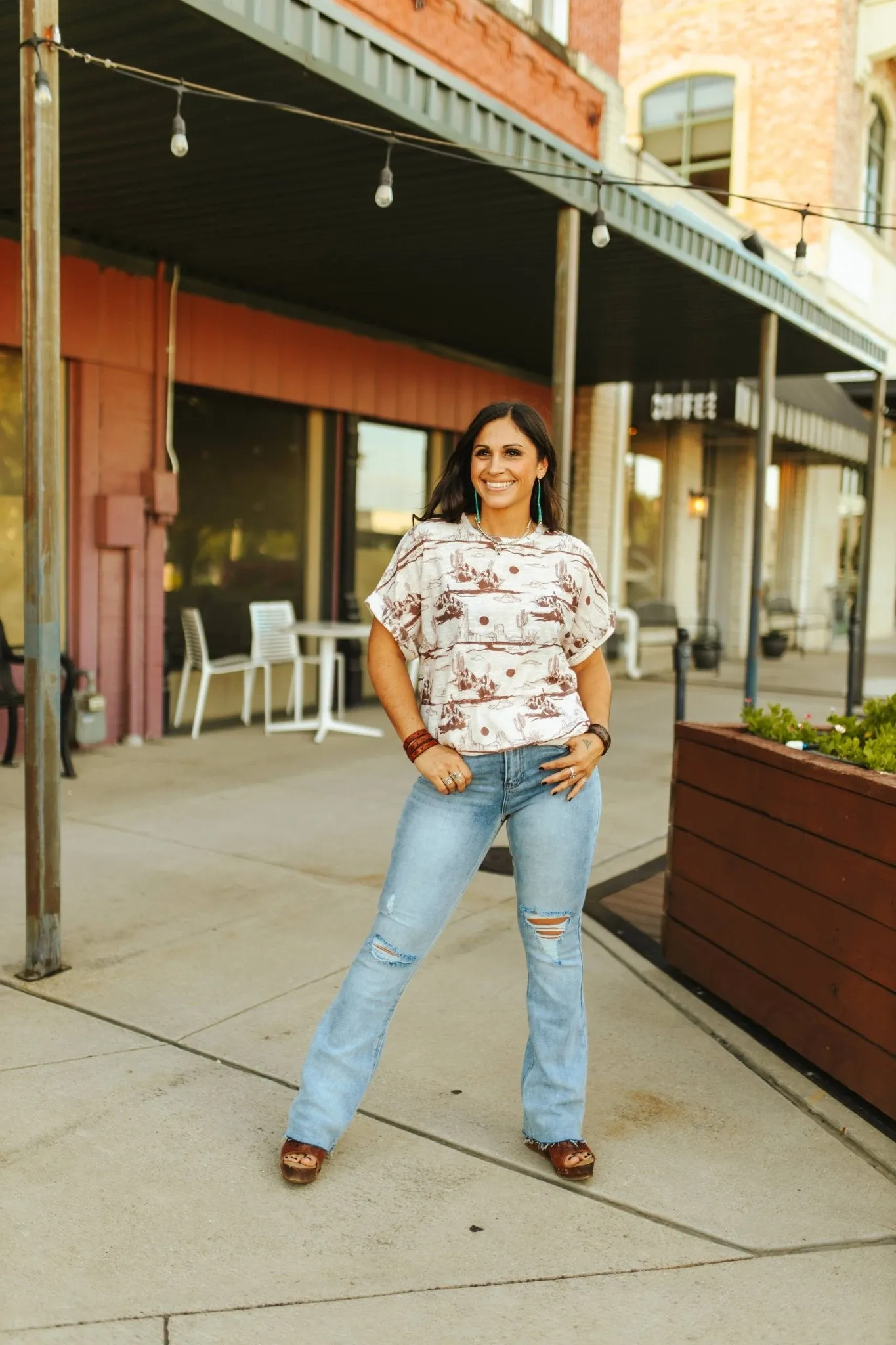 Desert Sand Short Sleeve Knit Top