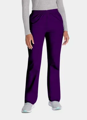 Dickies EDS Signature Ladies Natural Rise Tapered Leg Pull-On Scrub Trousers DKE86106 - Eggplant