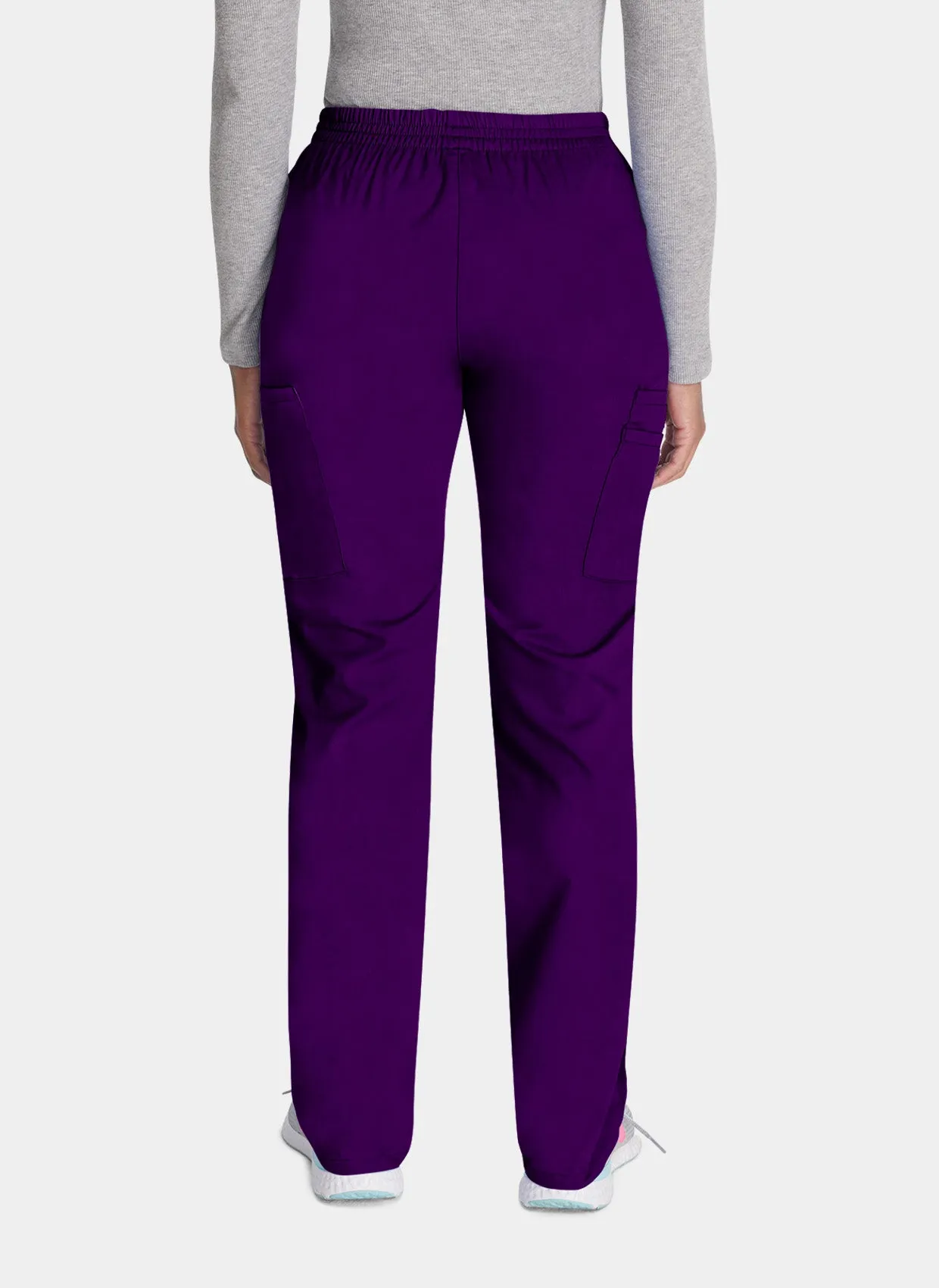 Dickies EDS Signature Ladies Natural Rise Tapered Leg Pull-On Scrub Trousers DKE86106 - Eggplant