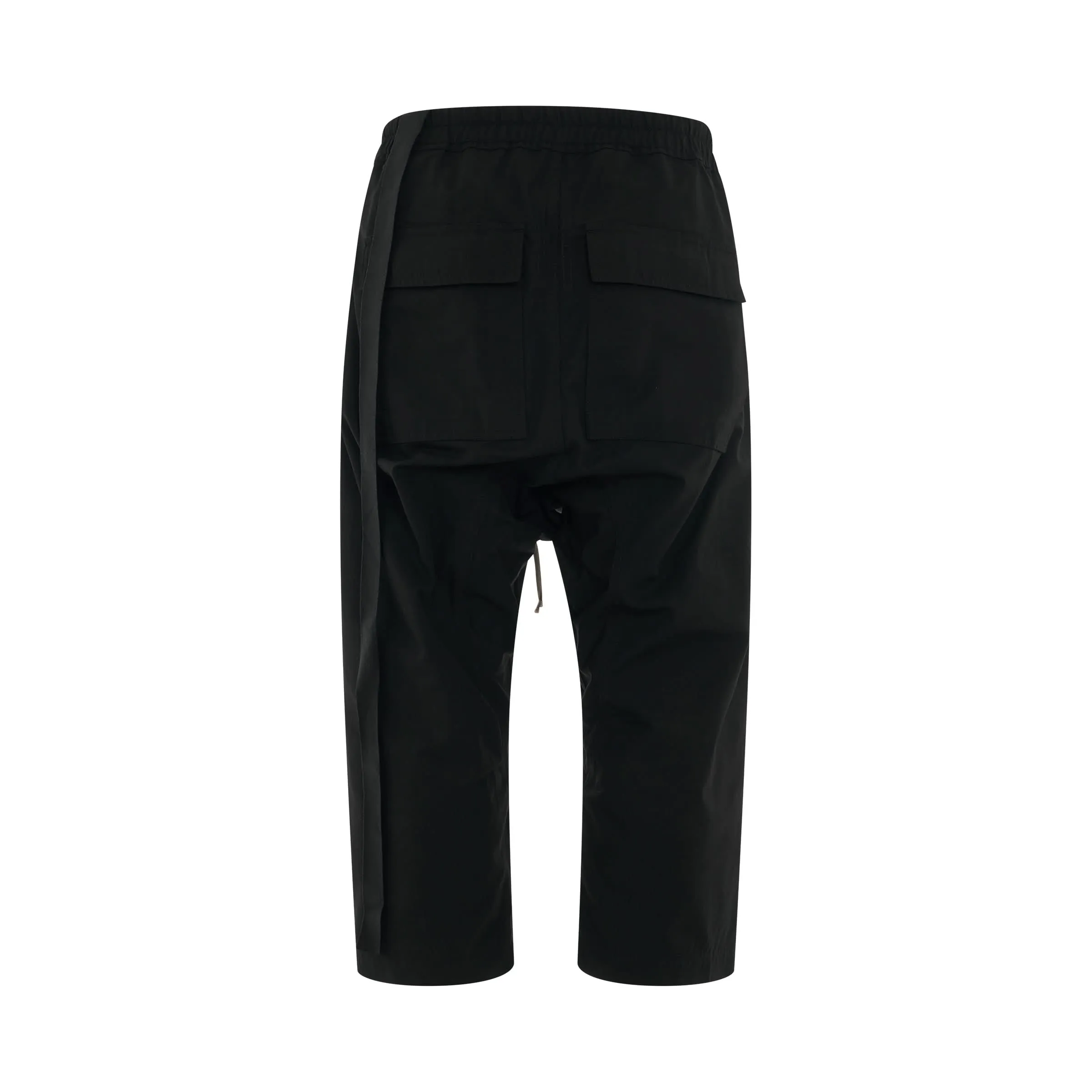 DRKSHDW Strobe Cargo Cropped Woven Pants in Black