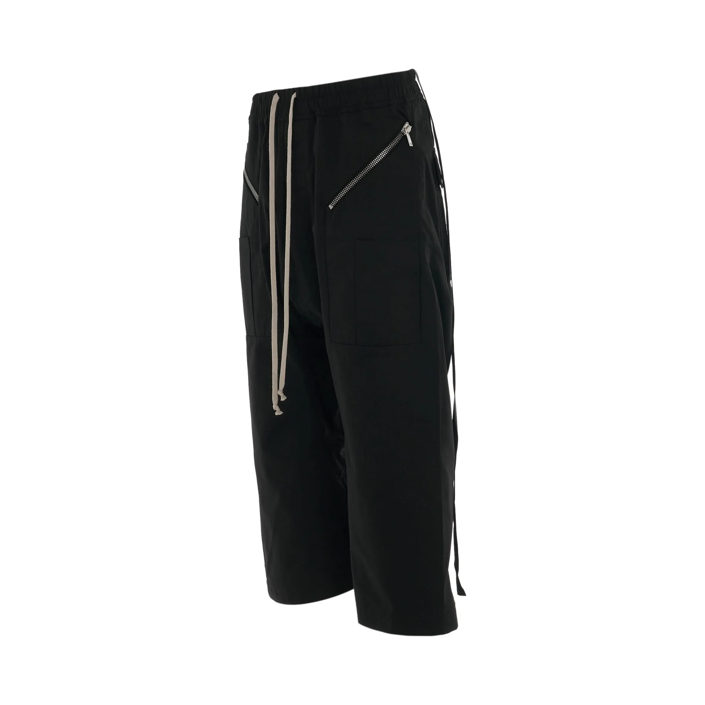 DRKSHDW Strobe Cargo Cropped Woven Pants in Black