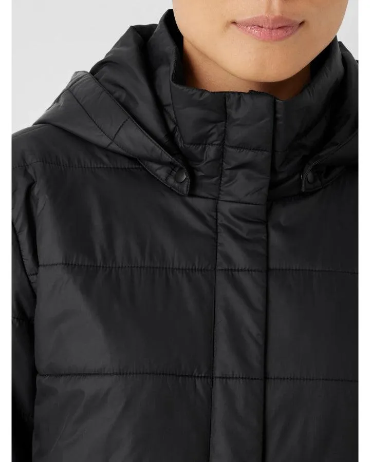 Eileen Fisher Padded Removable Hood Jacket