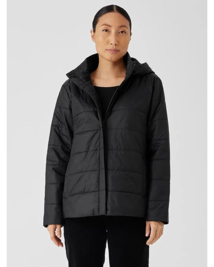 Eileen Fisher Padded Removable Hood Jacket