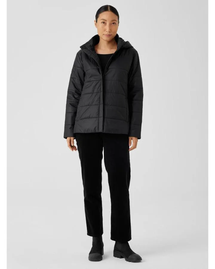 Eileen Fisher Padded Removable Hood Jacket