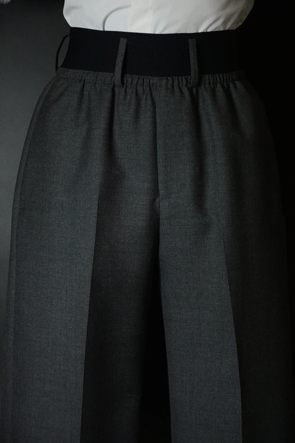 ELASTIC WAIST PANTS - WOOL TWILL TAILORIMG