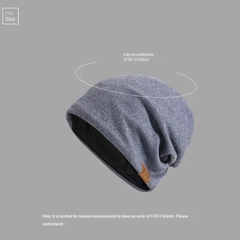 Elderly Woolen Nightcap for Bald Seniors – Warm, Knitted, All-Season Hat