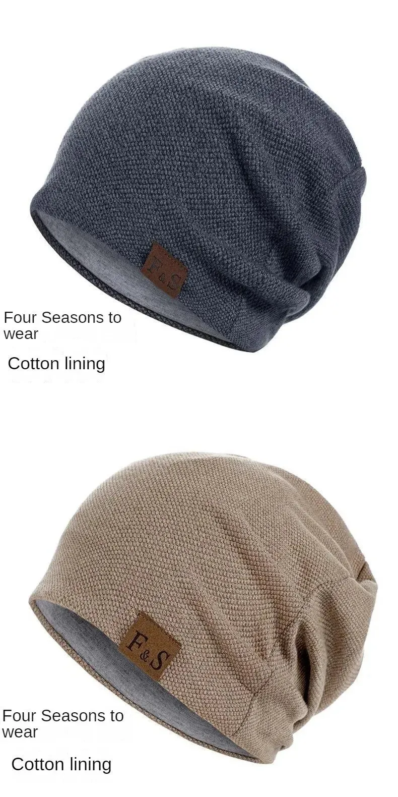 Elderly Woolen Nightcap for Bald Seniors – Warm, Knitted, All-Season Hat