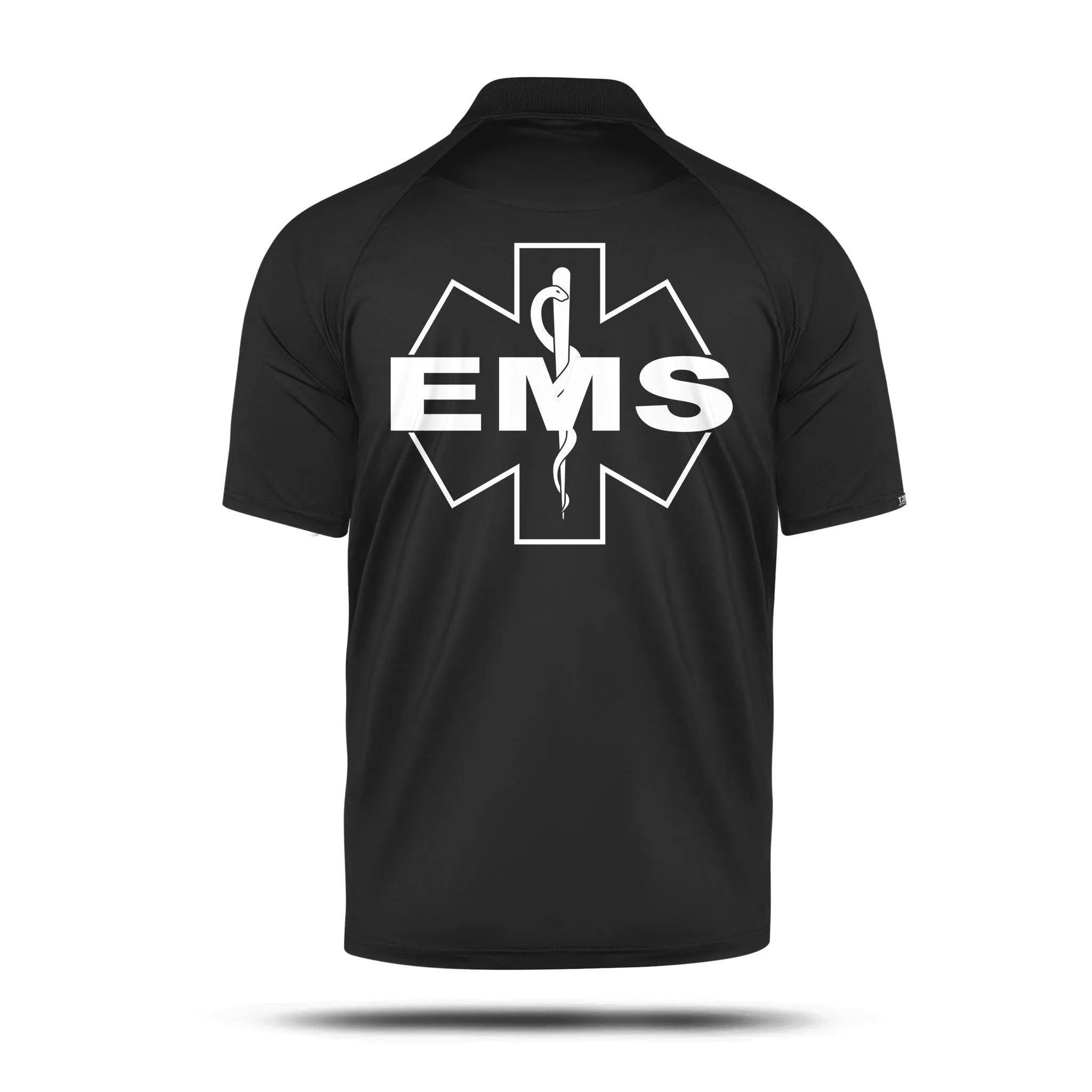 [EMS] Men's Performance Polo [BLK/WHT]