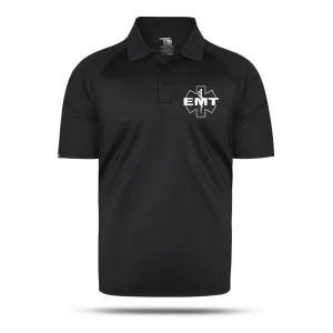 [EMT] Men's Performance Polo [BLK/WHT]