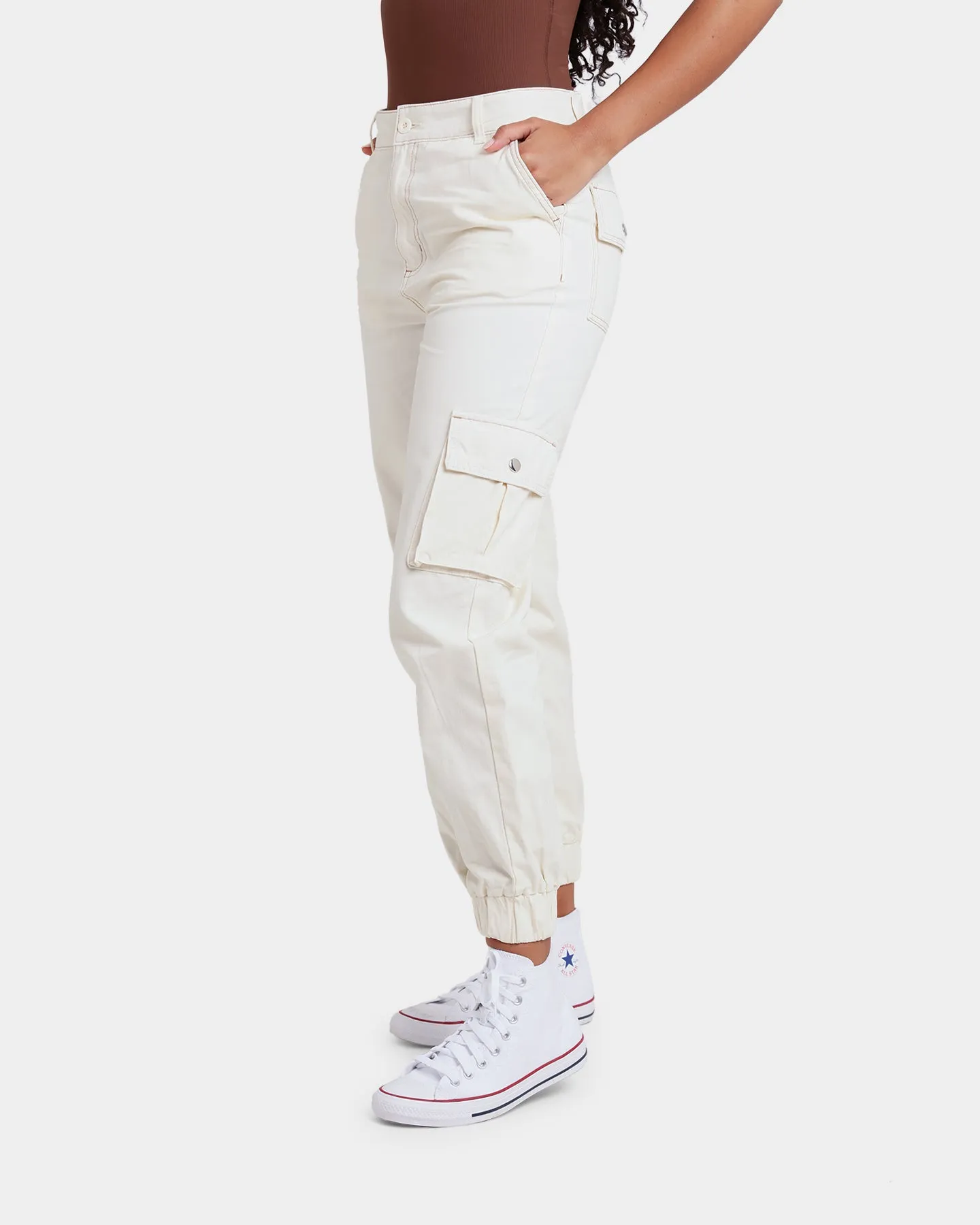 EN ES Women's Fearless Cargo Pants Off White