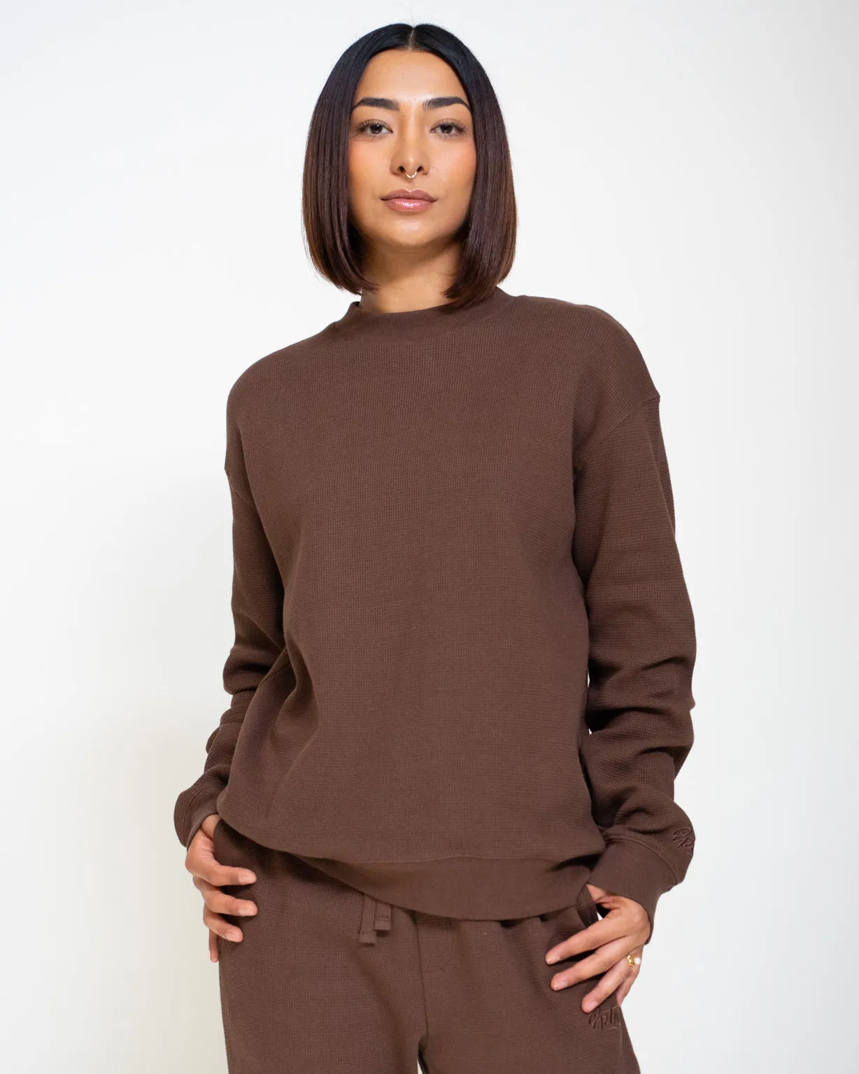 EPTM THERMAL SWEATSHIRT-BROWN